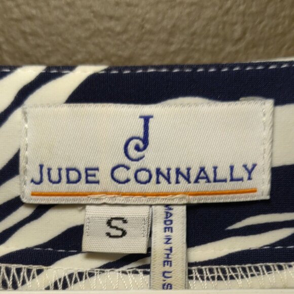Jude Connally Chris Tunic Top In Midnight Blue Zebra SIZE SMALL - Picture 2 of 6